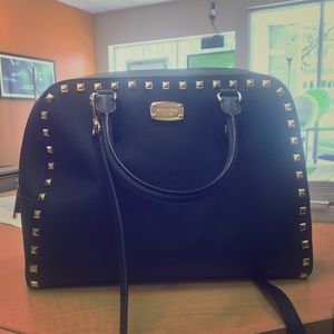 Michael Kors large black leather purse